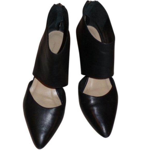 Loeffler Randall Black Annie Cutout Bootie Wedges - Picture 4 of 8